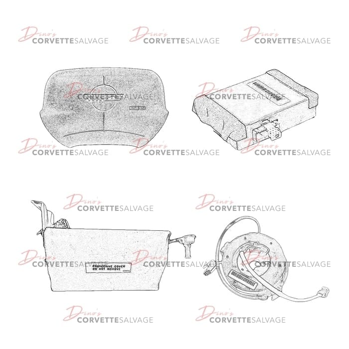 C4 Used Airbags, Module & Clock Spring Bundle 1994-1996