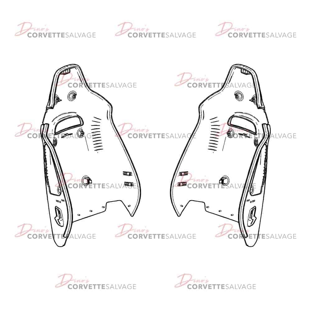 C7 Used Seat Back Cushion Finish Panel 2014-2019