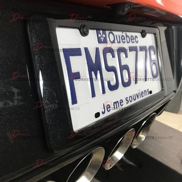 C7 New CFZ License Plate Frame 2014-2019 Application Close-Up