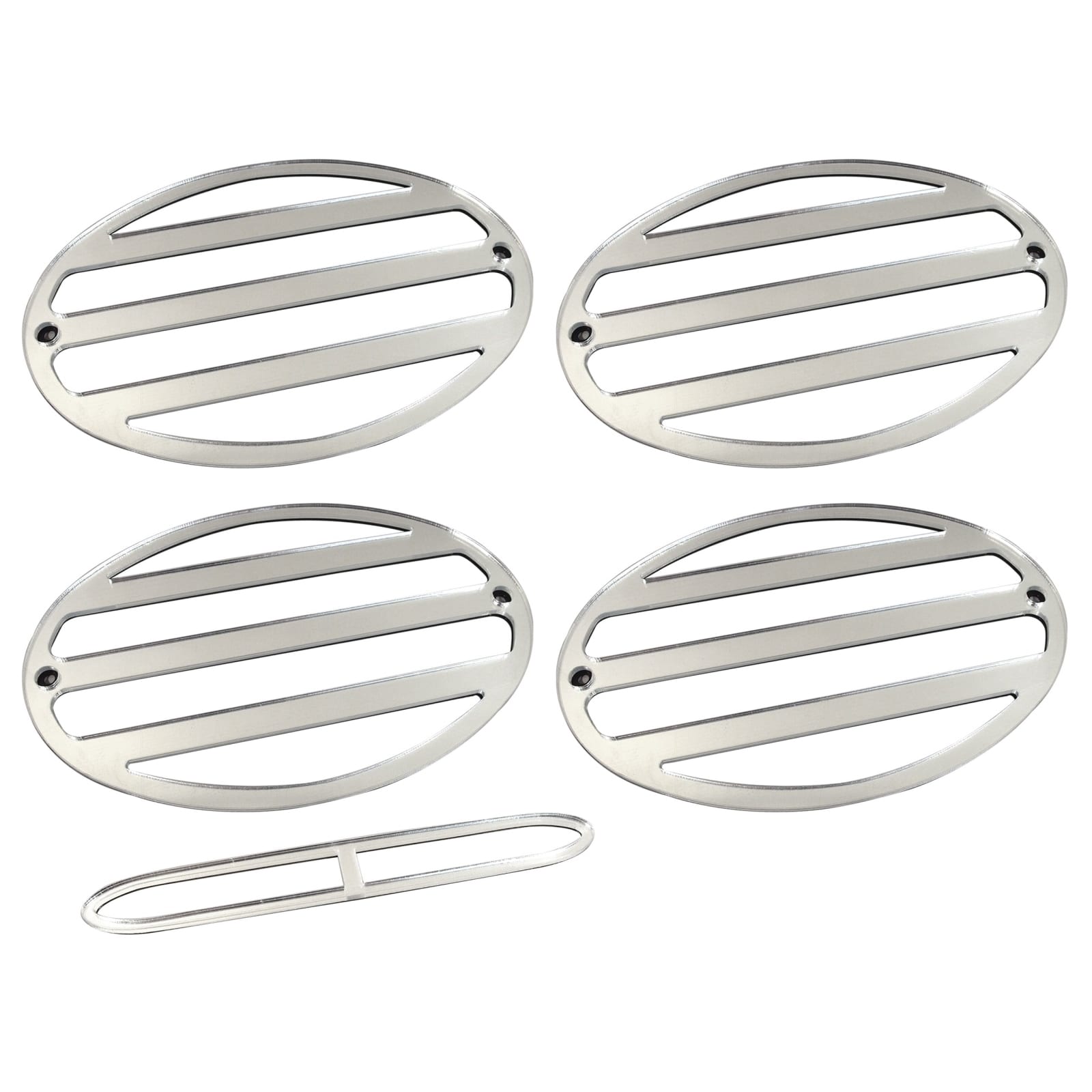 C5 New Tail Light Louver Kit, Acrylic Chrome 1997-2004