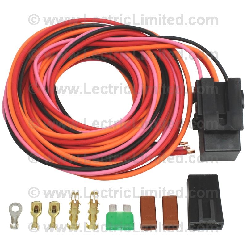 C1-C3 New Universal Accessory 40 Amp Relay Kit: Electric Radiator Cooling Fan 1953-1976