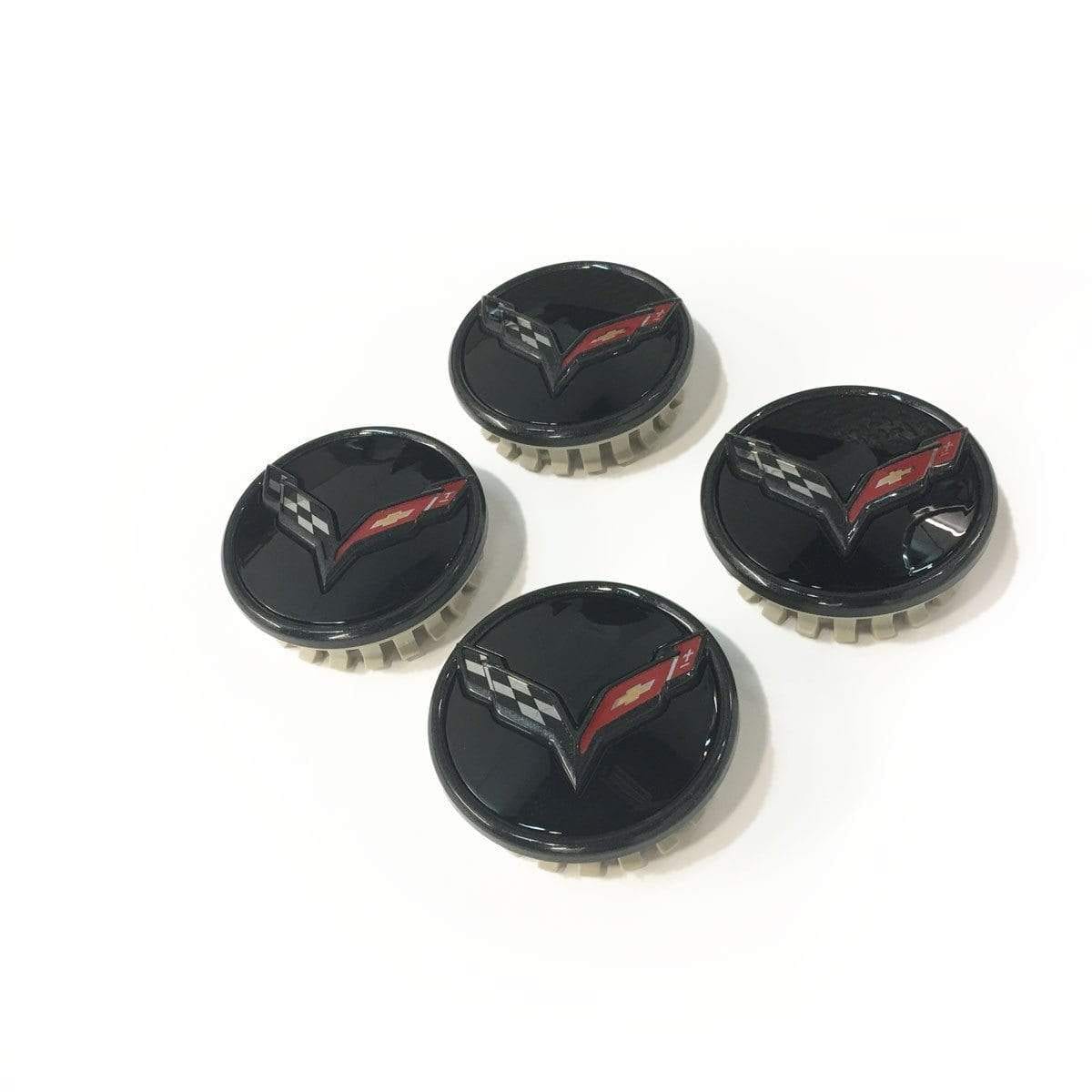 New C7 CFZ Black Wheel Center Caps 2014-2019