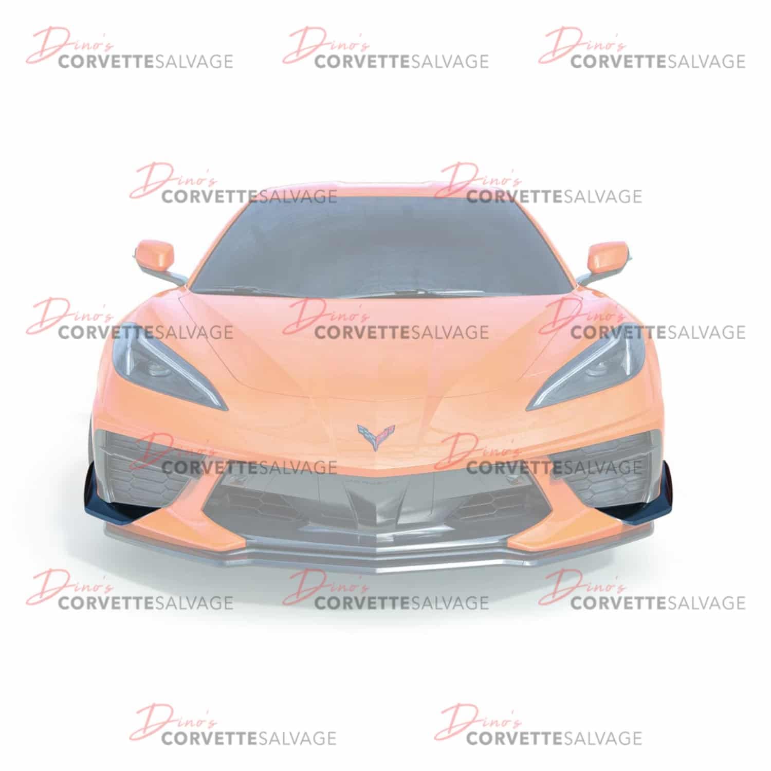 C8 Corvette New Carbon Flash Metallic Stingray Z06 Canard Set 2020-2025 Installed
