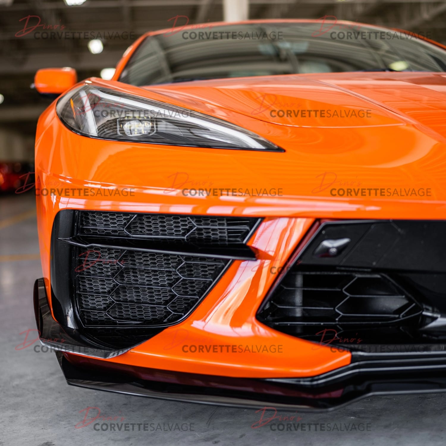C8 Corvette New Carbon Flash Metallic Stingray Z06 Canard Set 2020-2025 Installed