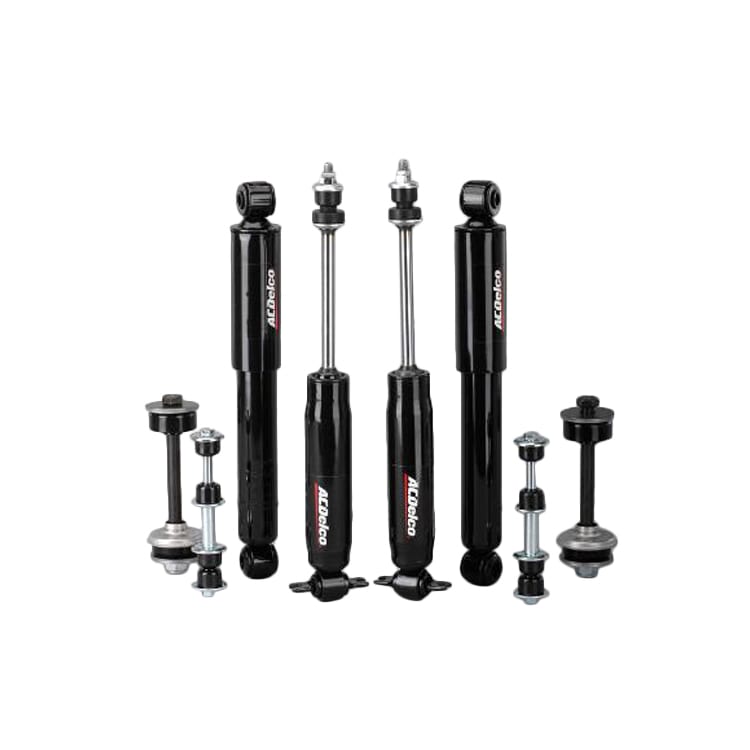C2-C3 New Basic Suspension Refresh Kit - Shocks, Front End Links & Rear Spring Hangers 1963-1982