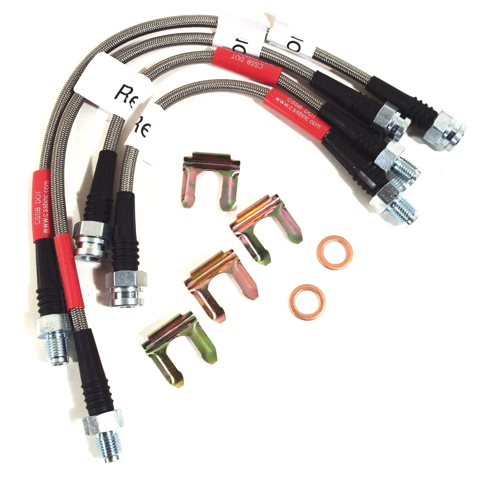 C2-C3 New Brake Line Kit, Stainless Steel - Street Legal 1963-1982