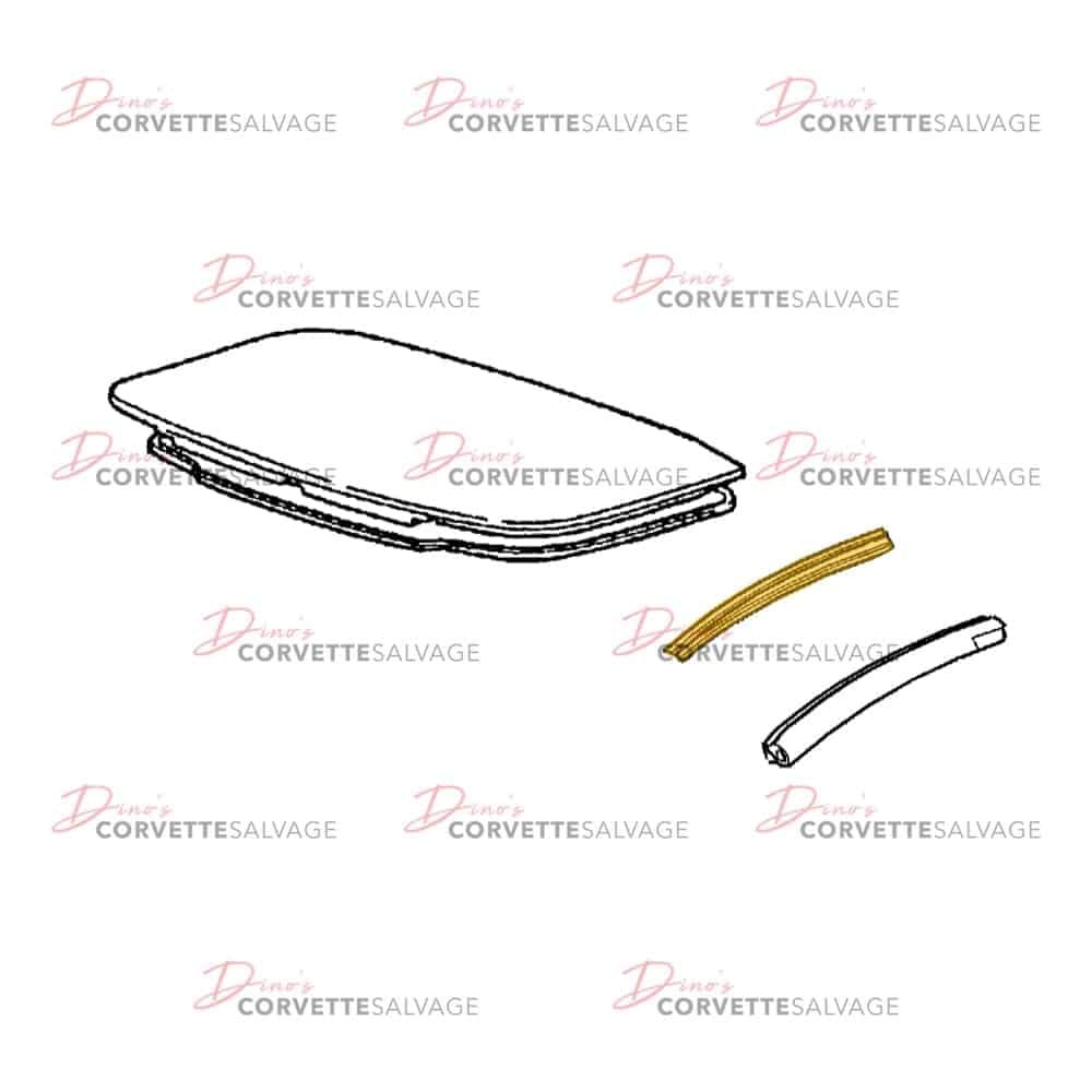 C5 Used Coupe Front Door Window Upper Weatherstrip Retainer 1997-2004