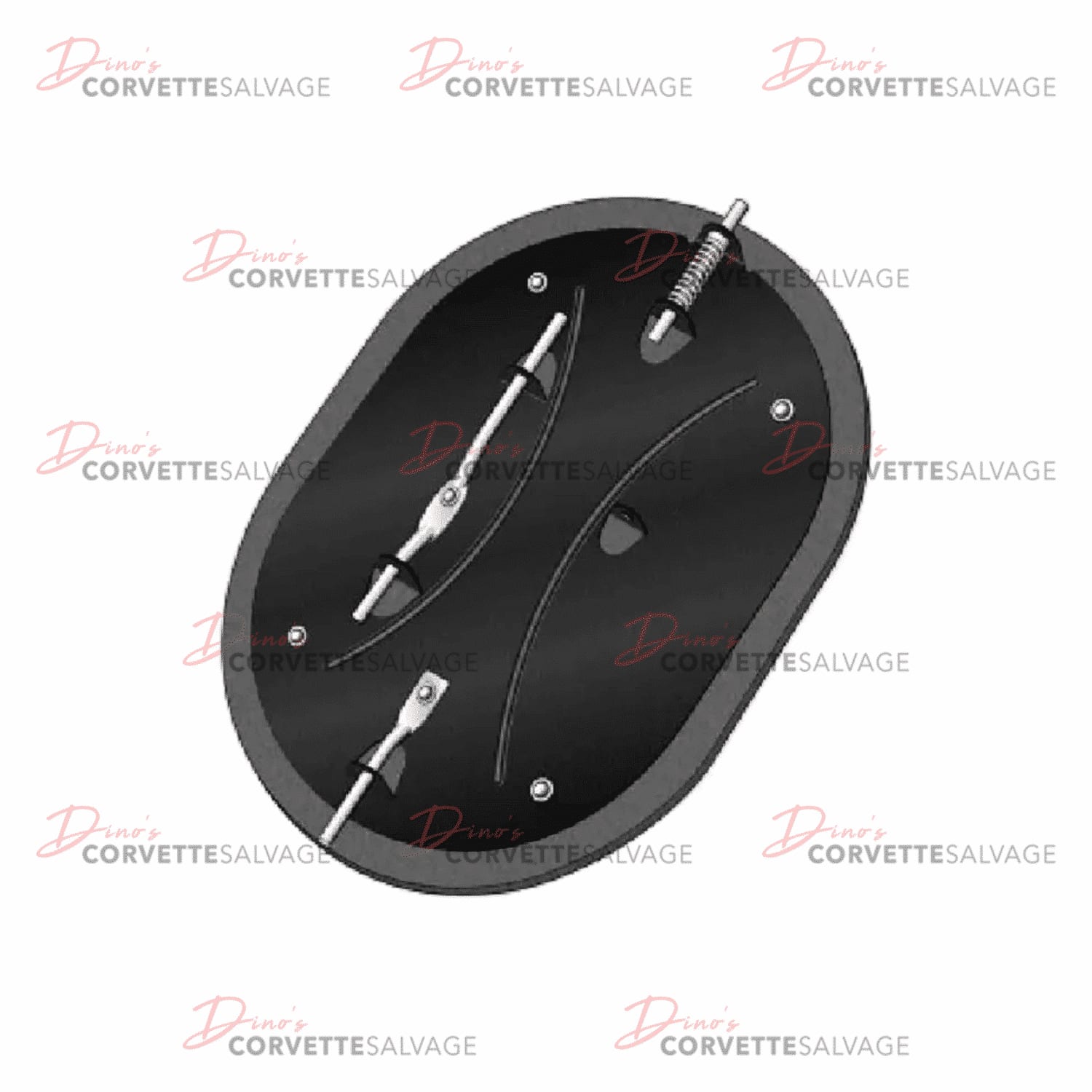 C3 New Fresh Air Vent Door with Seal 1968-1982