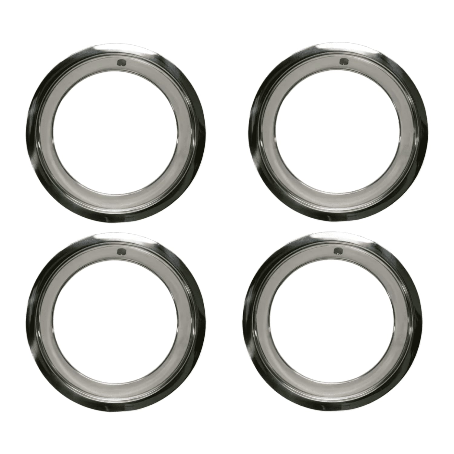 C3 New Rally Wheel Trim Ring Set with Correct Clips 1969-1982