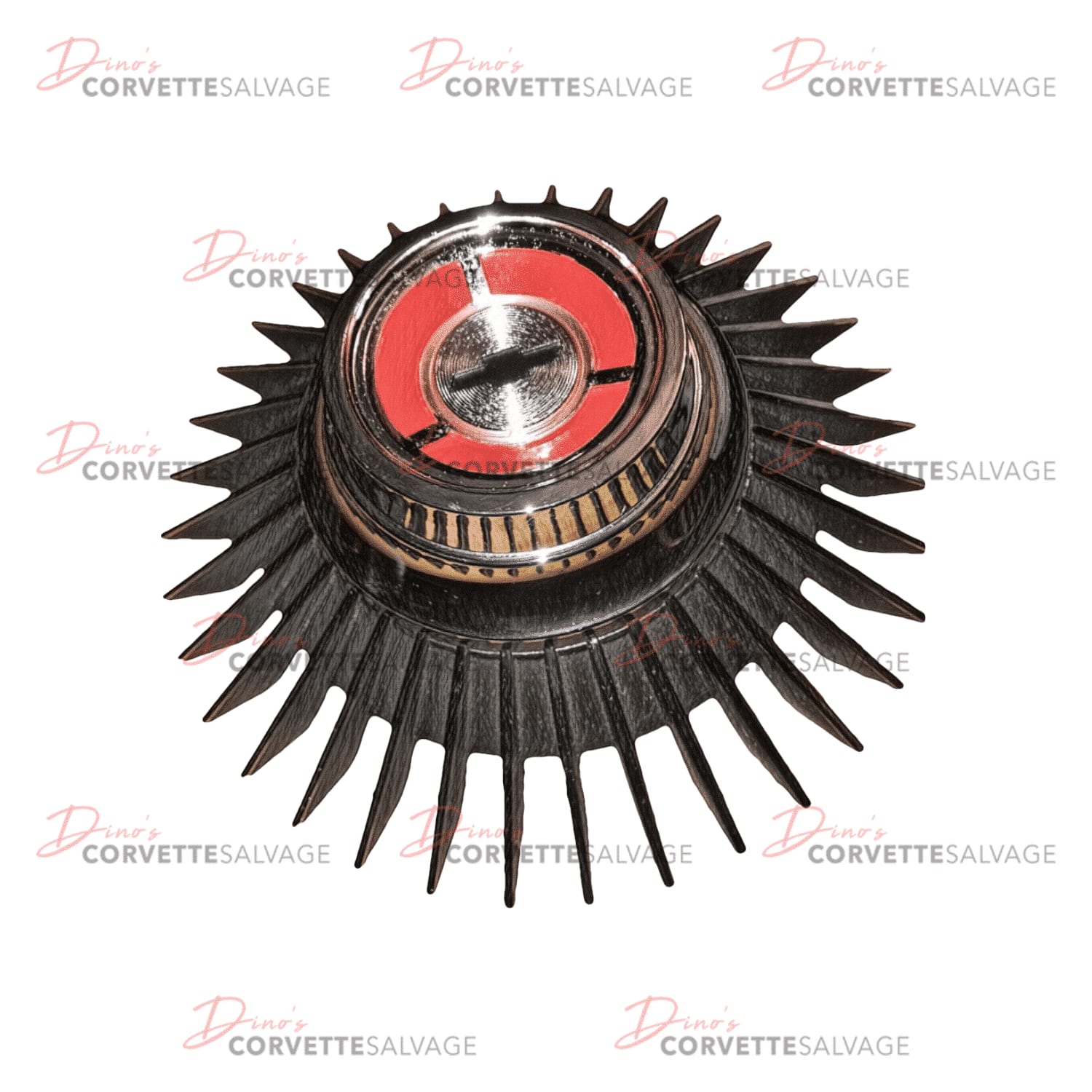 C3 Used Starburst Bolt-On Wheel Center and Cap 1967