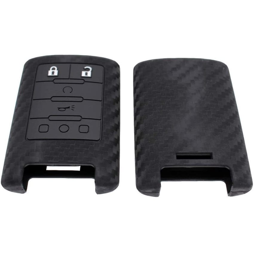 C7 New Silicone Carbon Fiber Style Key Fob Case 2014-2019