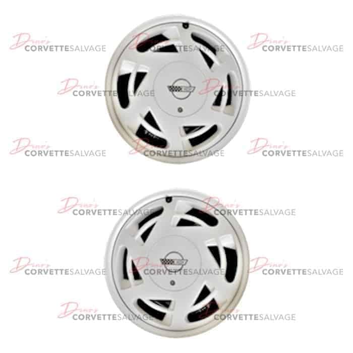C4 Used White 35th Anniversary Front/Rear Aluminum 17x9.5 Wheel 1988