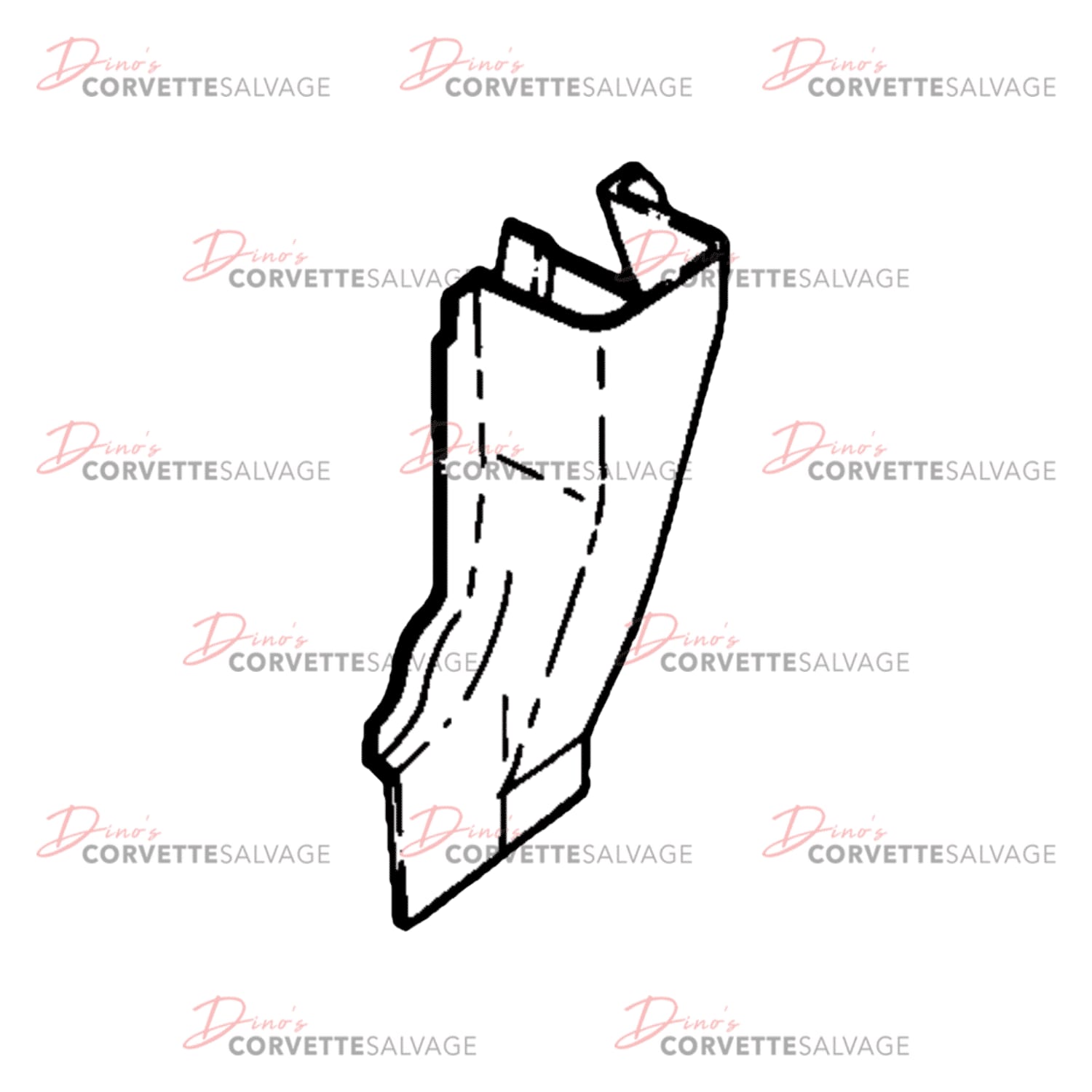 C4 Used Convertible Front Side Door Outer Lock Panel 1986-1996