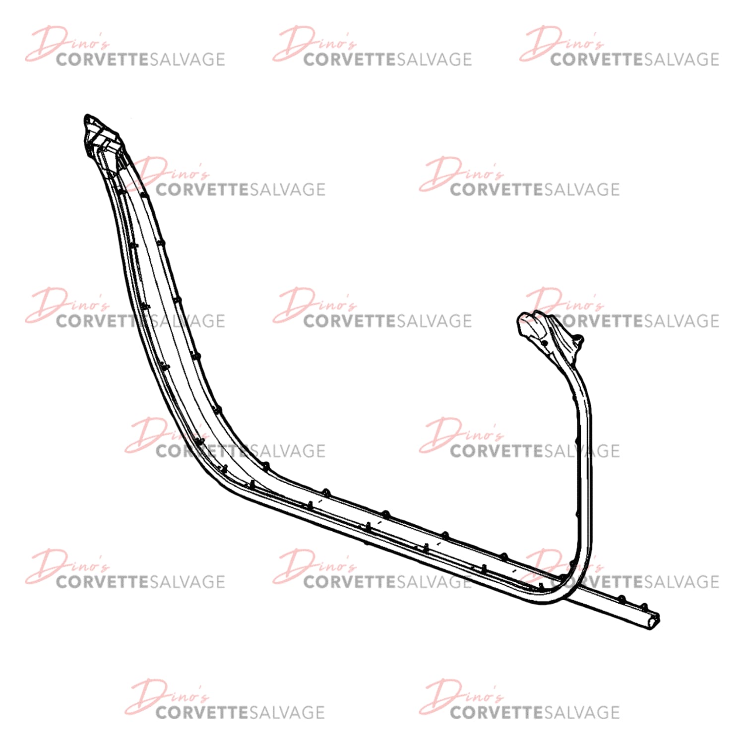 C6 Used Front Side Door Weatherstrip 2005-2013