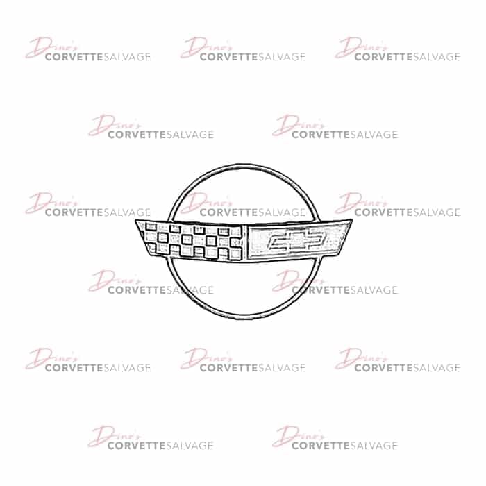 C4 Used Front Hood Emblem 1991-1996