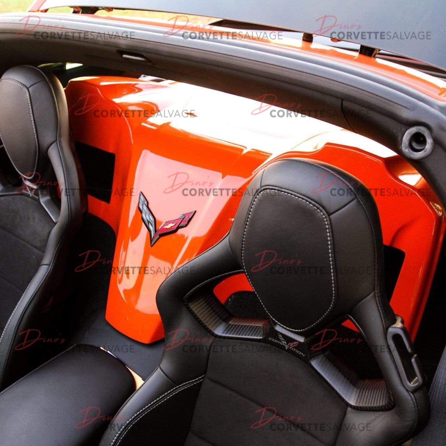 C7 Corvette Coupe New Waterfall Storage Compartment 2014-2019 Installed