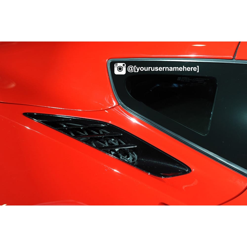 C1-C8 New IG Username Custom Window Decals - Choose Color 1953-2026