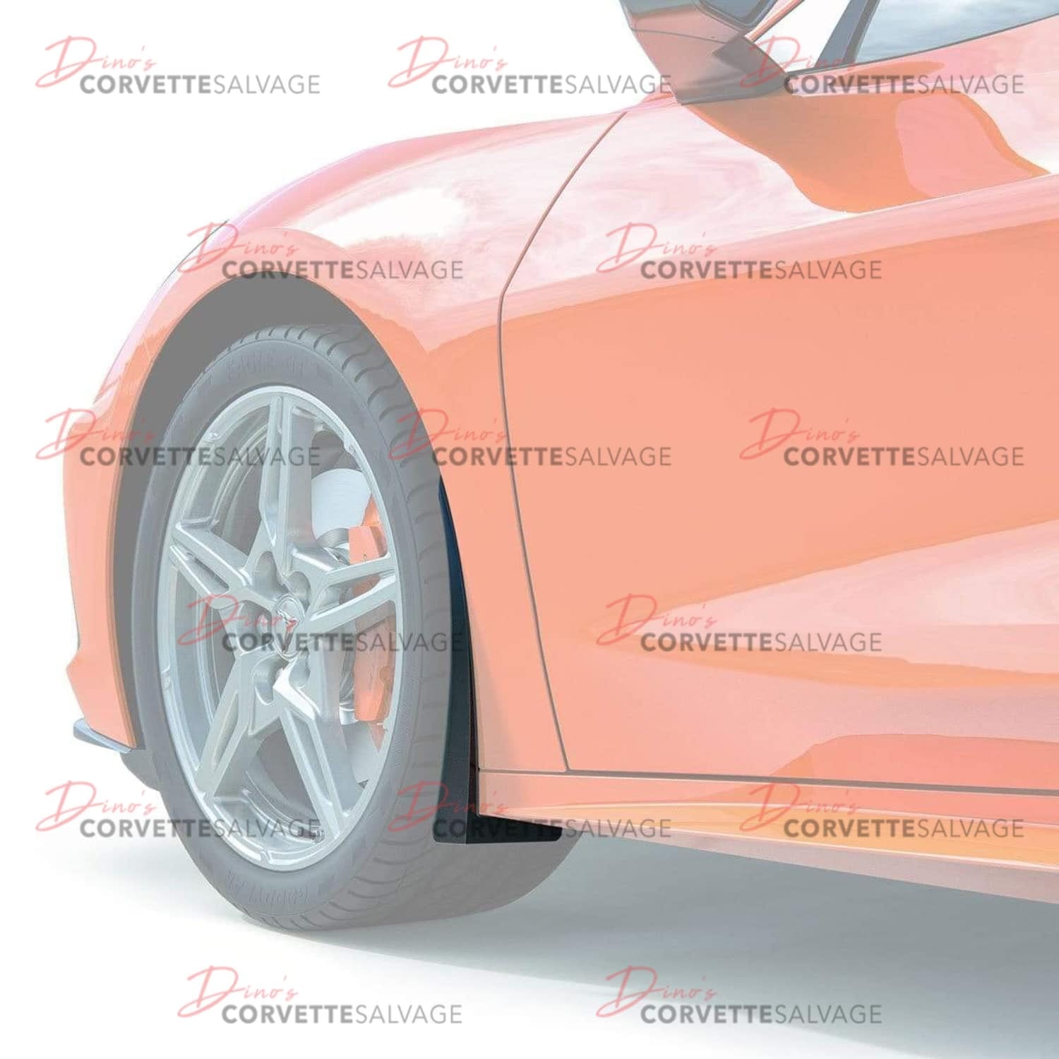 C8 Corvette New Carbon Flash Metallic Stingray Front Rock Guards 2020-2025