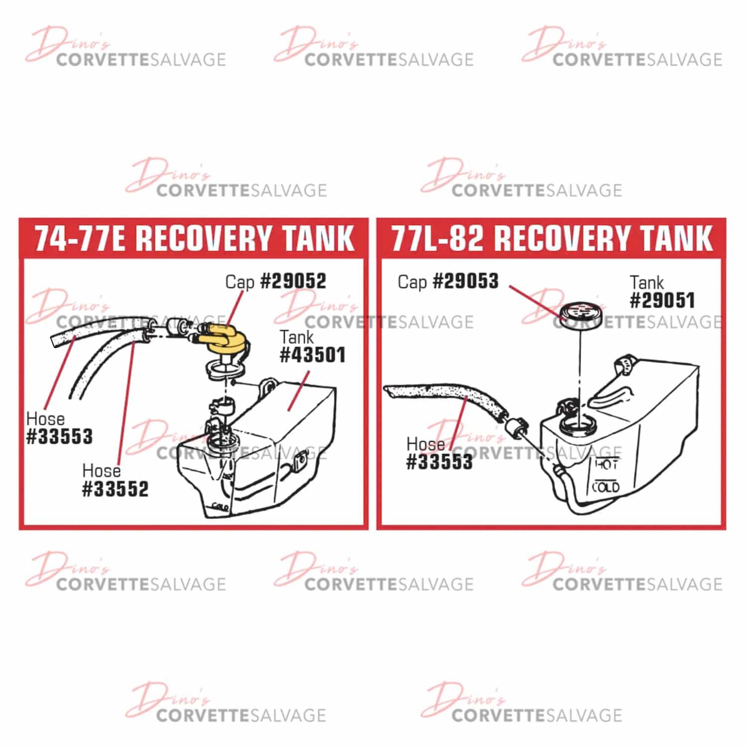 C3 Corvette New Coolant Reservoir Cap 1973-1977