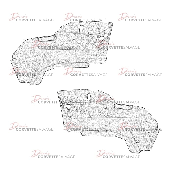 C5 Used Rear Compartment Coupe Outer Trim Panel Carpet 1997-2004