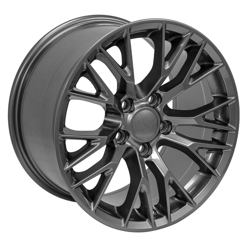 C4 New Gloss Gunmetal 17x9.5 Wheel and Tire Set of 4 (CV22) with 275/40r17 Toyo Extensa HP II 1988-1996