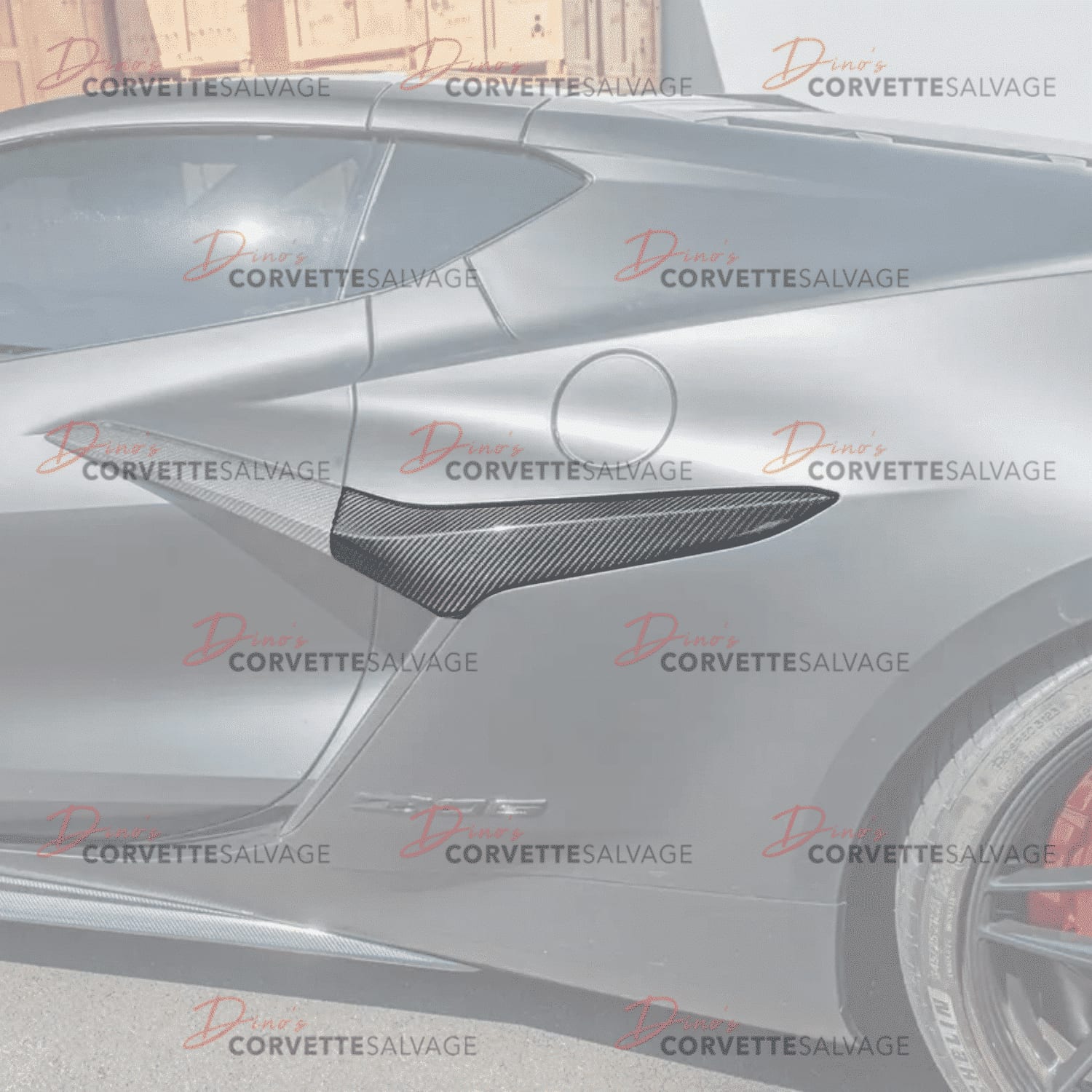 C8 Corvette New E-Ray, Z06 Carbon Fiber Door Scoop Set 2023-2024
