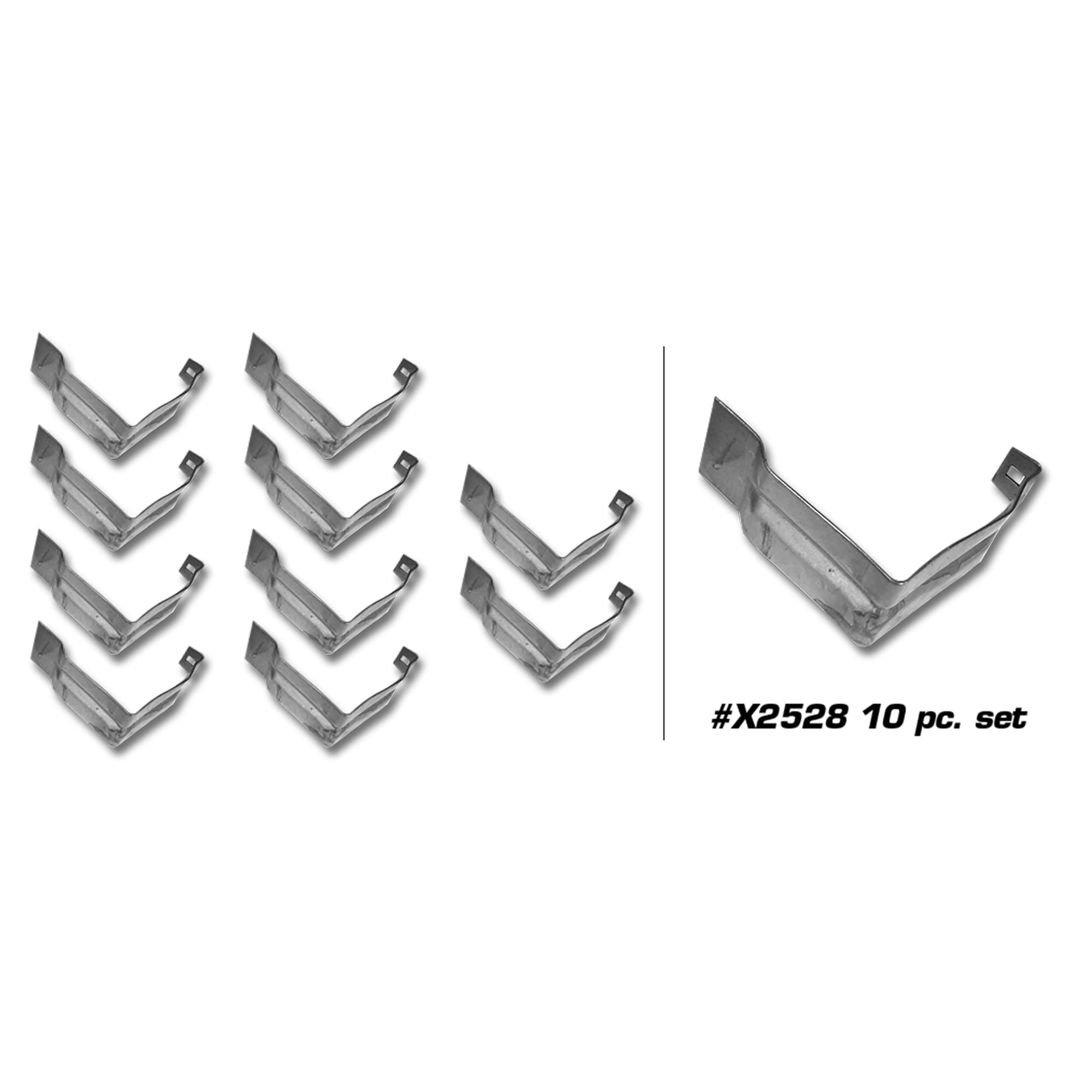 C2 New Rocker Panel Support Bracket, 10 Piece Set 1963-1965