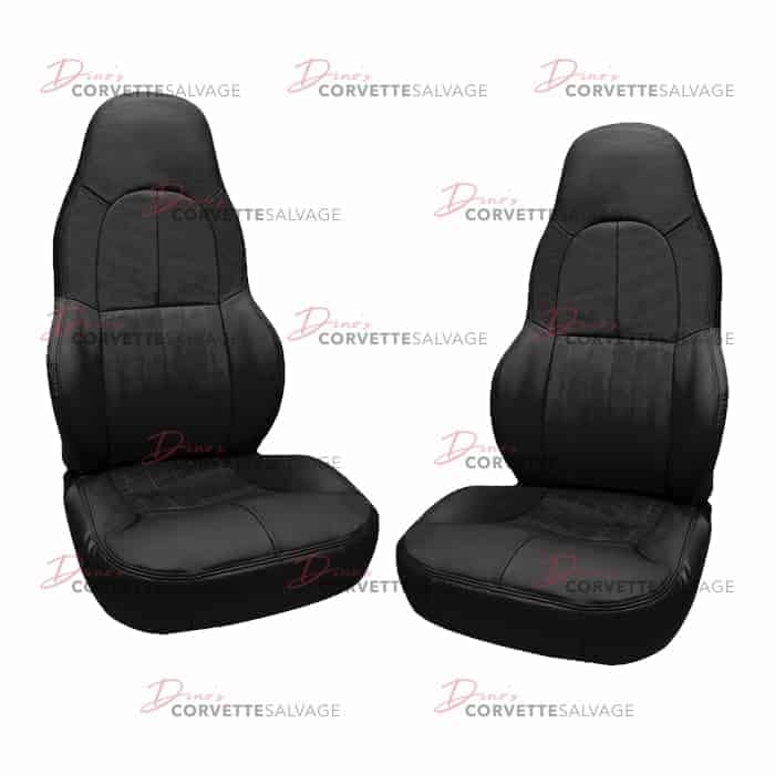 C5 New Solid Color 100% Leather Standard Seat Cover Set 1997-2004