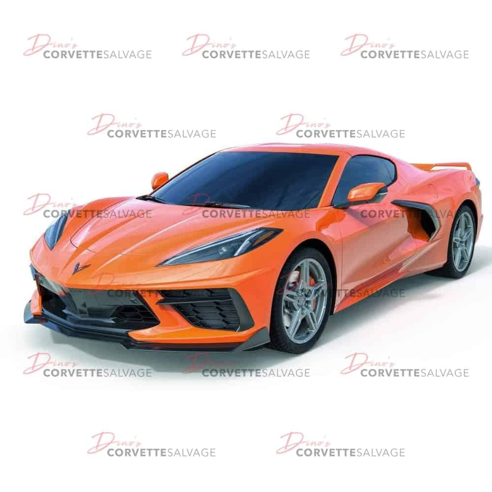 C8 Corvette Carbon Flash Black 5VM Style Front Splitter 2020-2021