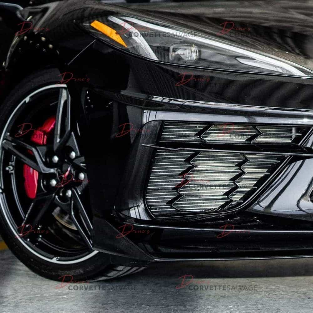 C8 Corvette Carbon Flash Black 5VM Style Front Splitter 2020-2021