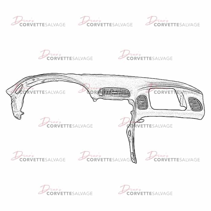 C5 Used Instrument Panel Upper Trim Pad w/o Heads Up Display (HUD) 1997-2004