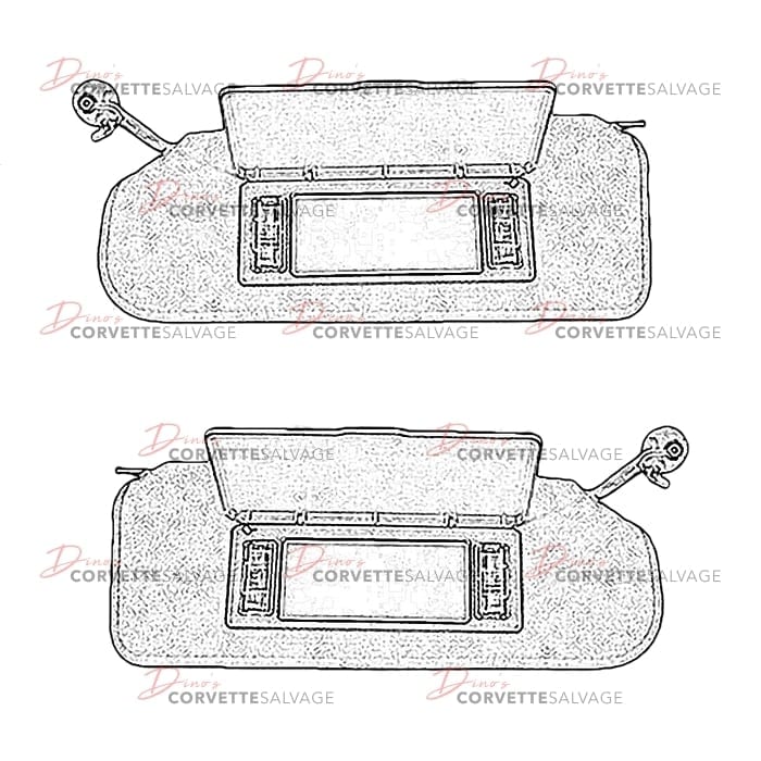C5 Used Sunvisor with Lighted Vanity 1997-2004