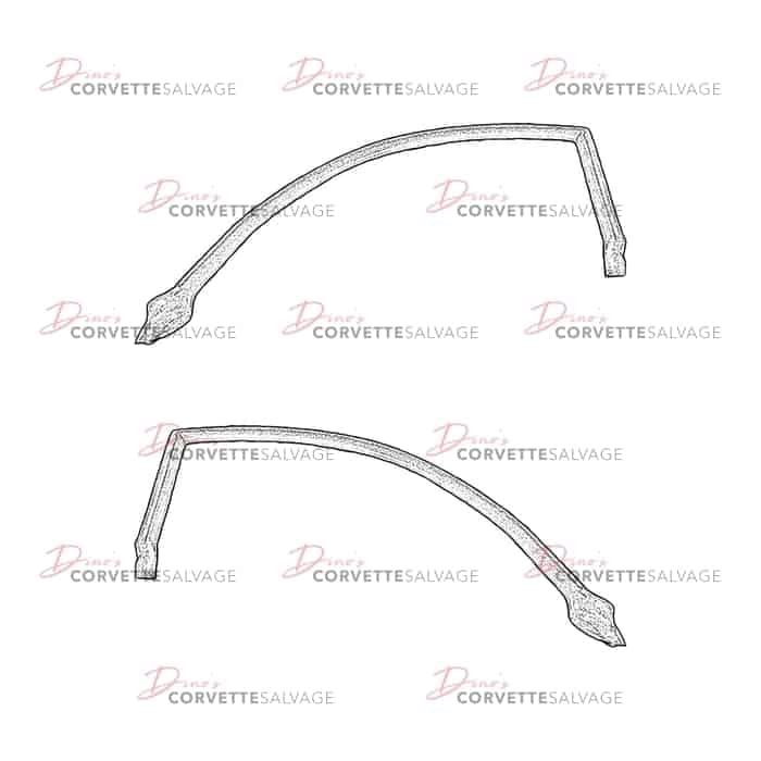 C5 Used Fixed Roof Coupe Door Weatherstrip 1999-2004