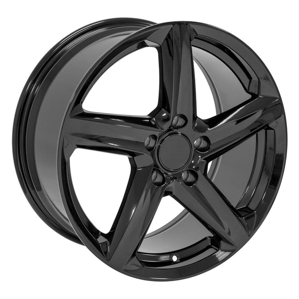 C6-C7 New Gloss Black 18x8.5 and 19x10 Wheel Set of 4 (CV02C) 2005-2019