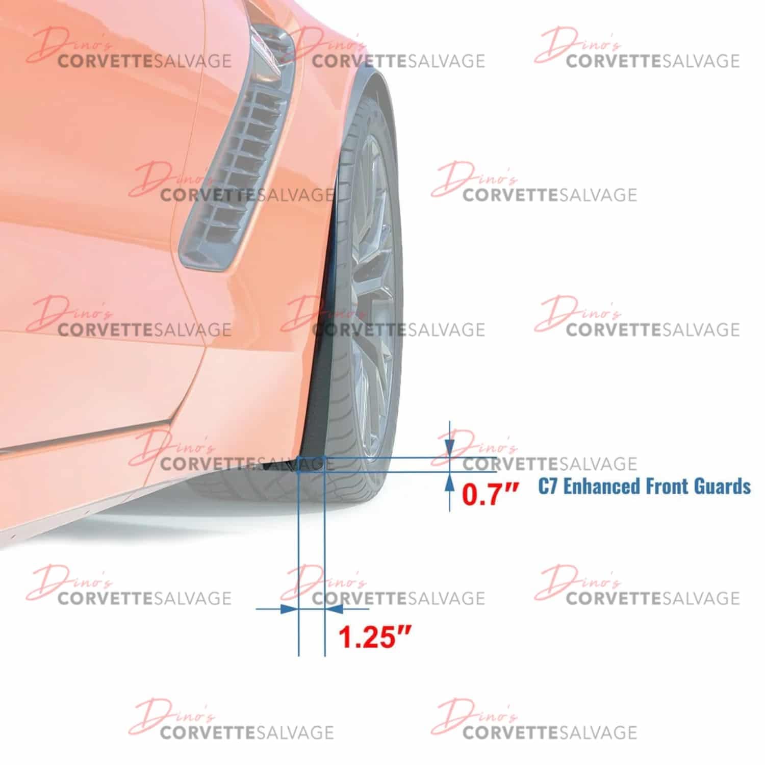 C7 Corvette New Enhanced Front Splash Guards 2014-2019