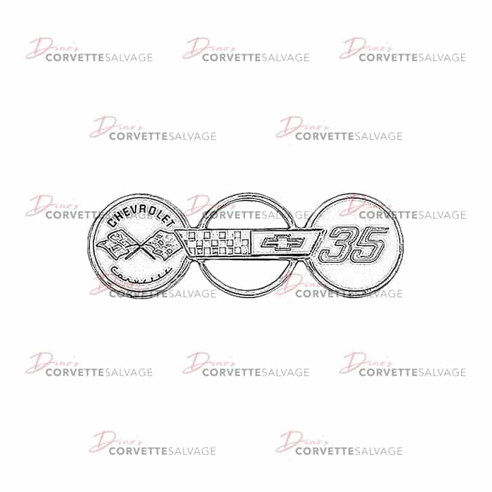 C4 Used 35th Anniversary Side Hood Emblem 1988