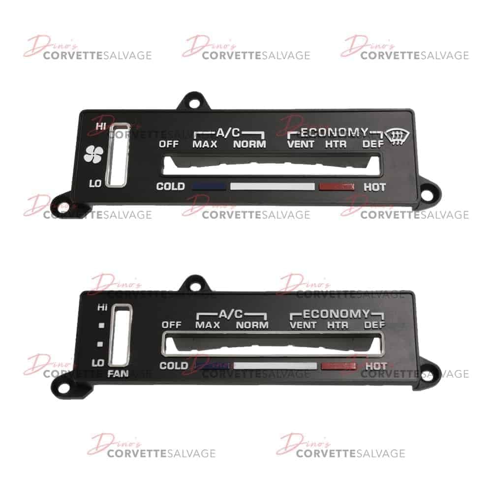 C3 New Air Condition and Heater Control Face Plate 1977-1982