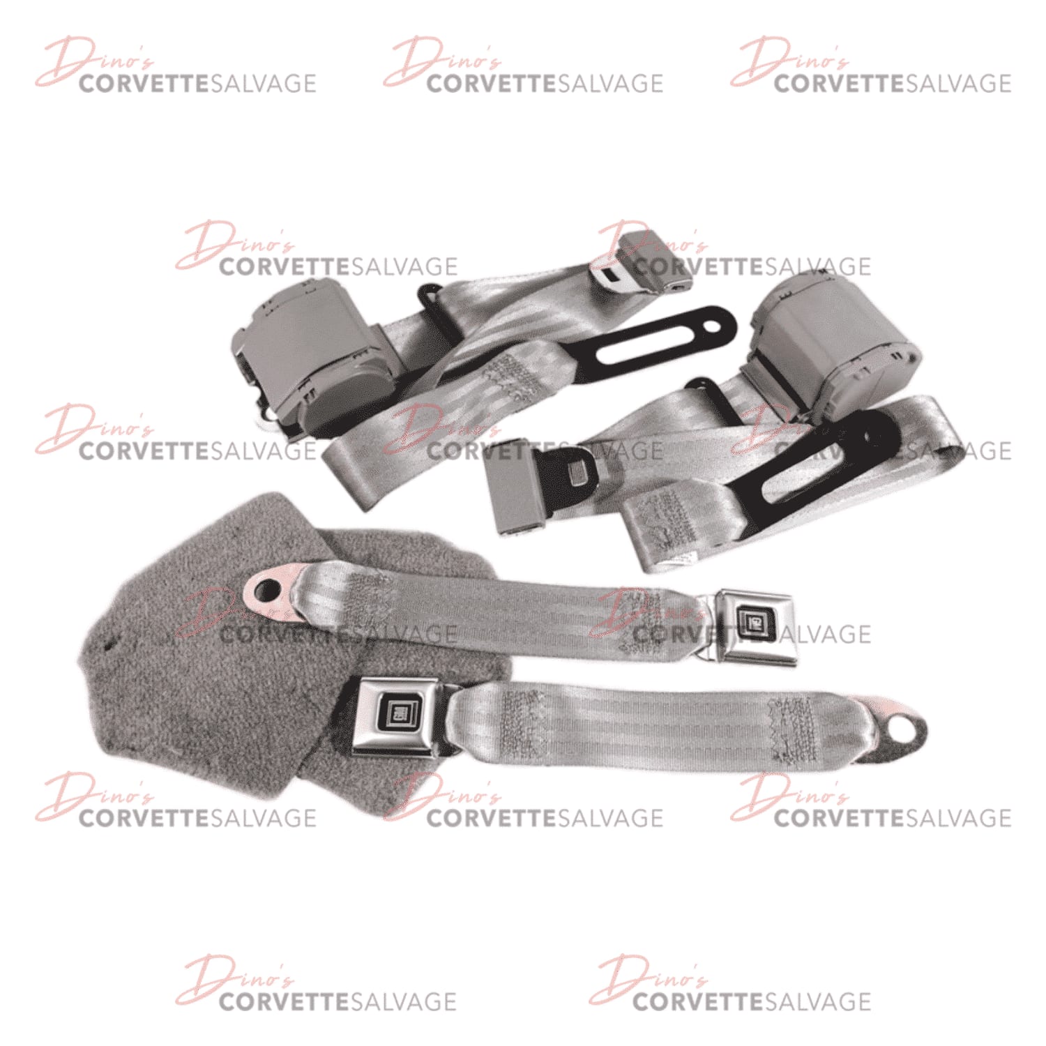 C4 New Convertible Seat Belt with Retractor Set 1986-1996