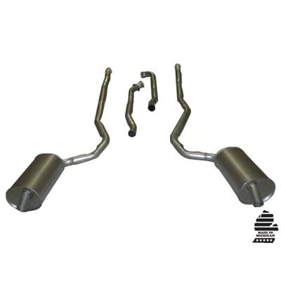 C3 New Exhaust System - 454 4-Speed 2.5 Inch with Welded Secondary Pipe & Mufflers 1973