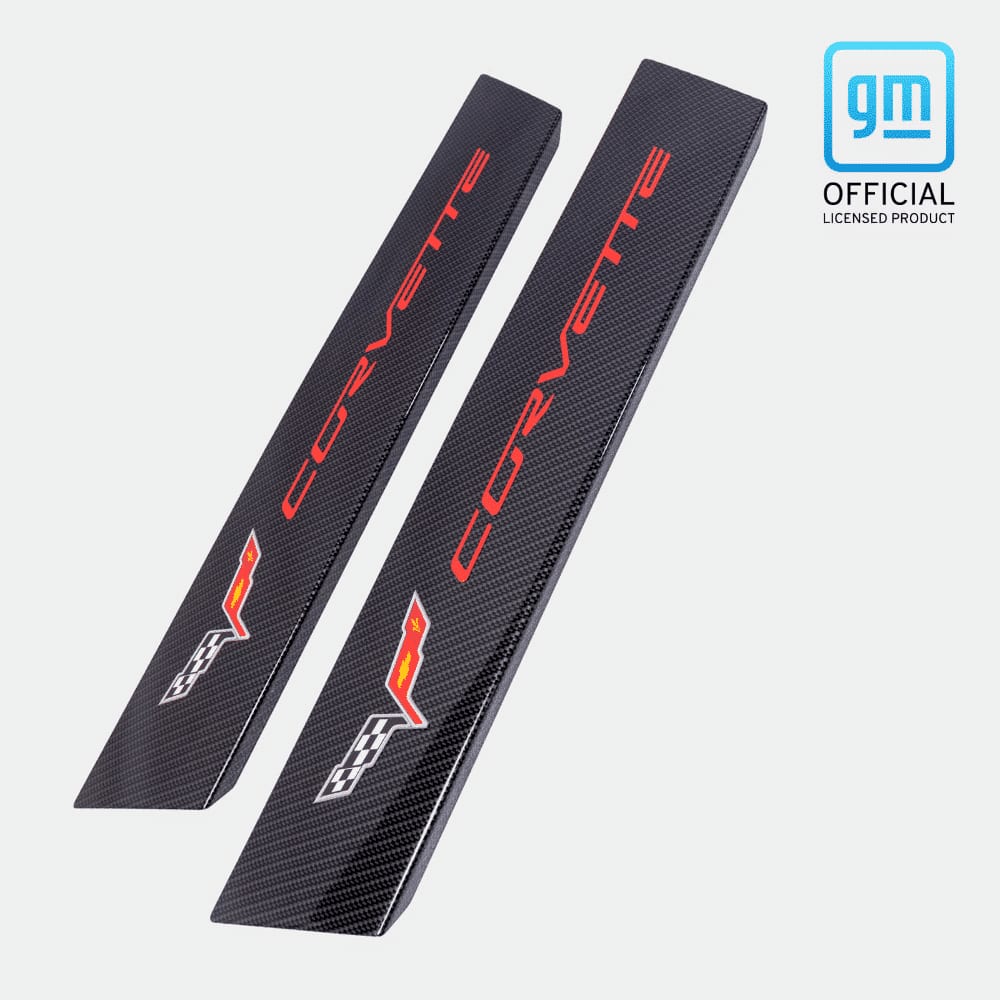 C6 New Hydro Carbon Fiber Sill Plate Set 2005-2013