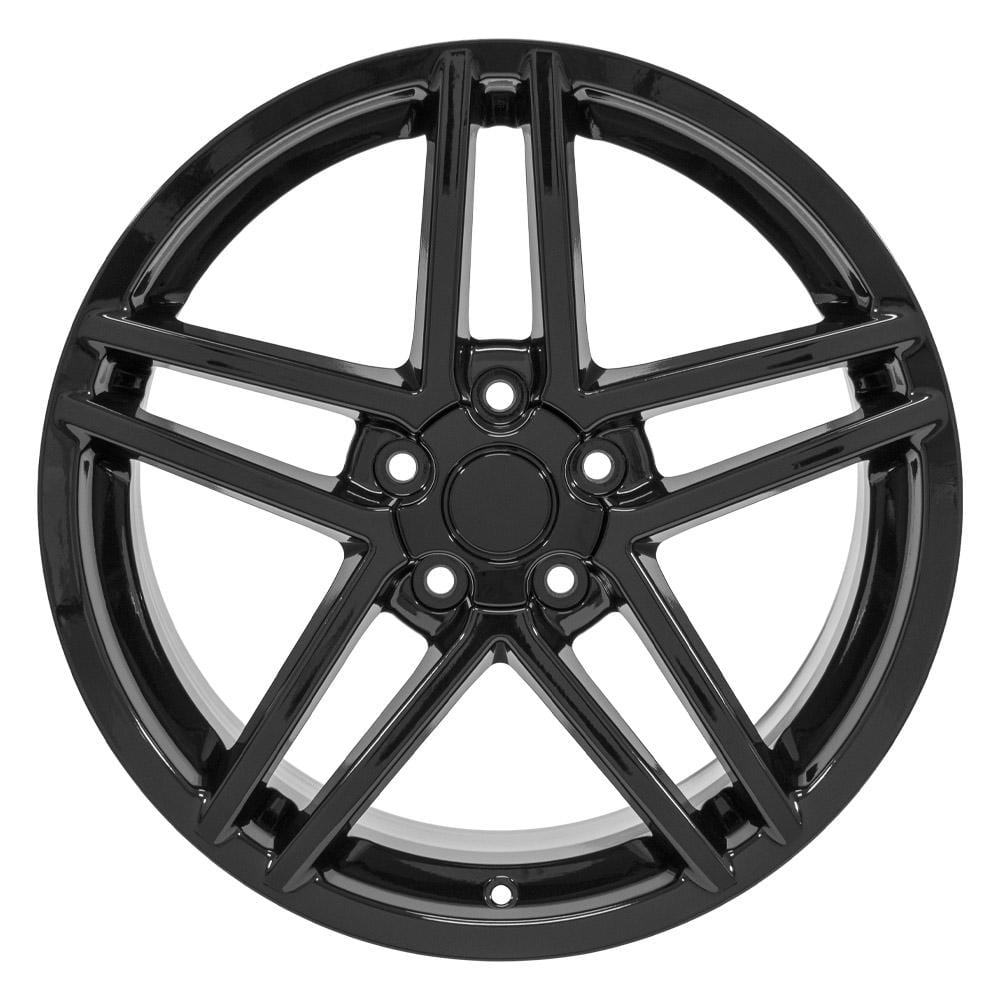 C6 New Gloss Black 18x9.5 and 19x10 Wheel Set of 4 (CV07B) 2005-2013