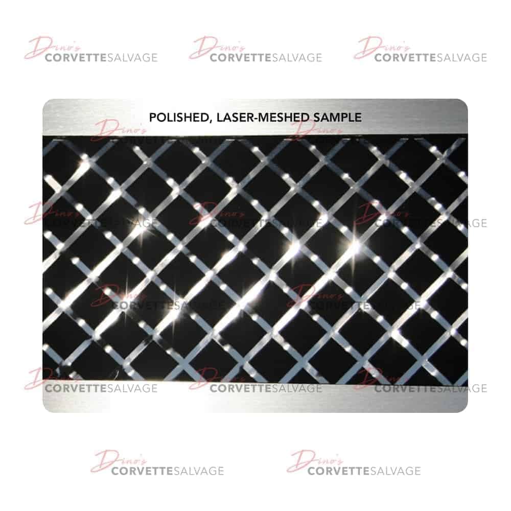 C5 Corvette New Stainless Steel, Laser-Meshed Front Fog Light Grille Set 1997-2004
