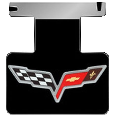 C6 New Flag Logo Exhaust Enhancer Plate - Non-NPP Systems 2005-2013