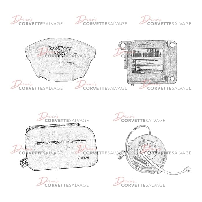C5 Used Airbags, Module & Clock Spring Bundle 1999-2004