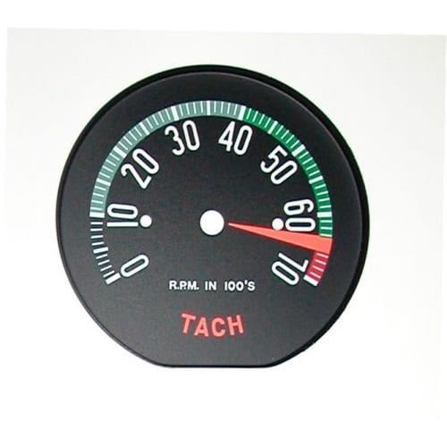 C1 New Tachometer Face Hi RPM 1960E 1960