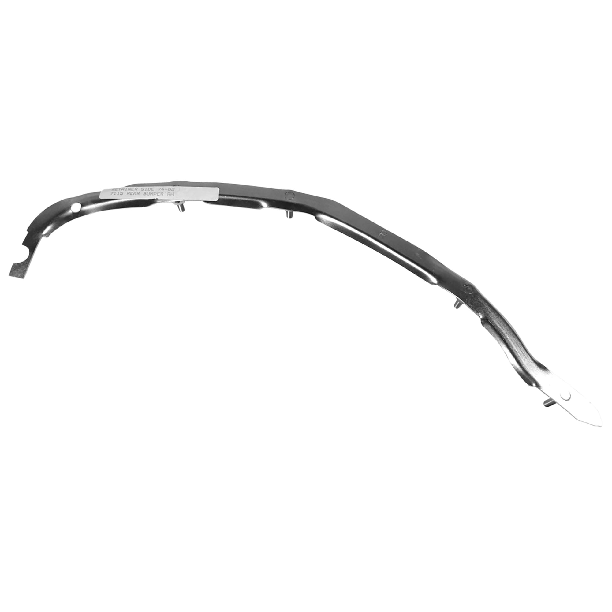 C3 New Passenger-Side Rear Bumper Retainer, Outer 1974-1982