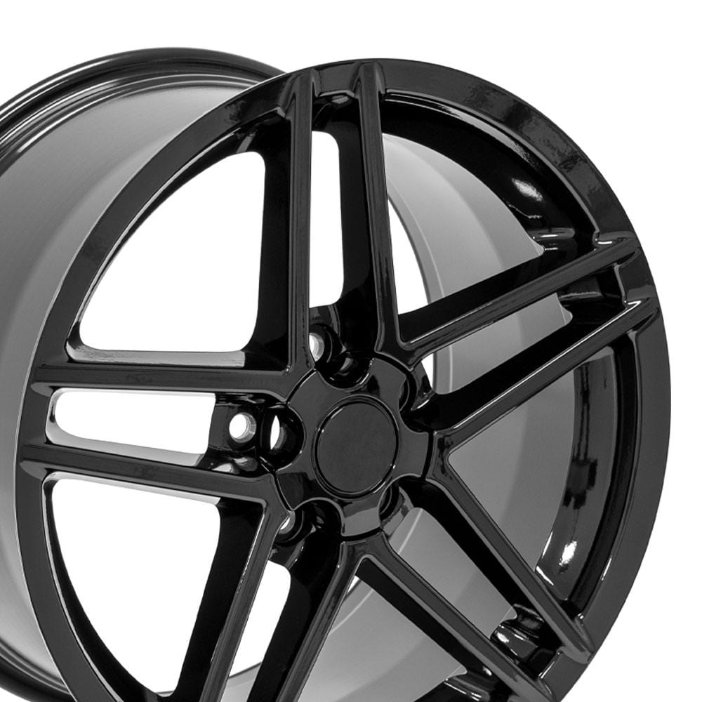 C4 New Gloss Black 18x9.5 Wheel Set of 4 (CV07A) 1988-1996