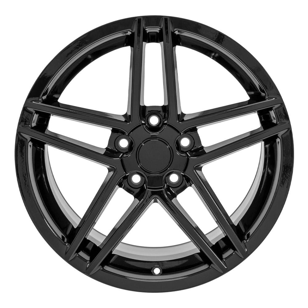 C4 New Gloss Black 18x9.5 Wheel Set of 4 (CV07A) 1988-1996
