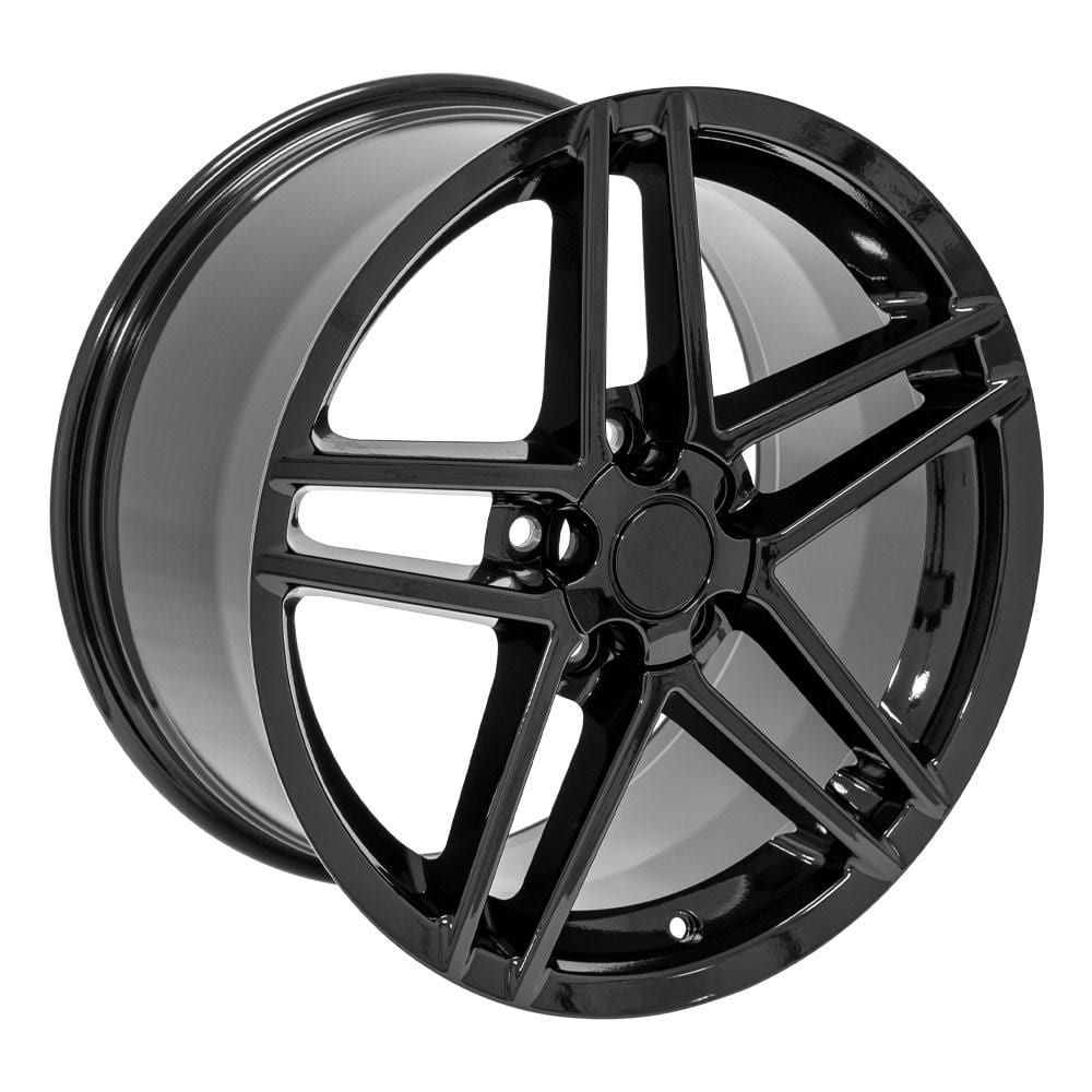 C4 New Gloss Black 18x9.5 Wheel Set of 4 (CV07A) 1988-1996