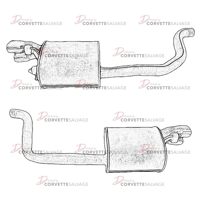 C6 Used Exhaust Muffler 2005-2013